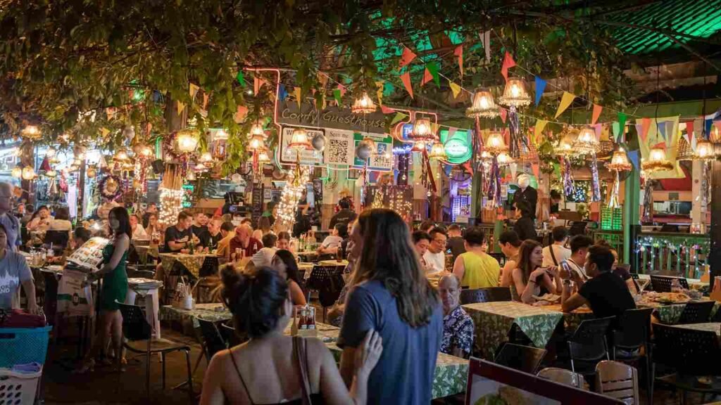 View of a Street food Market