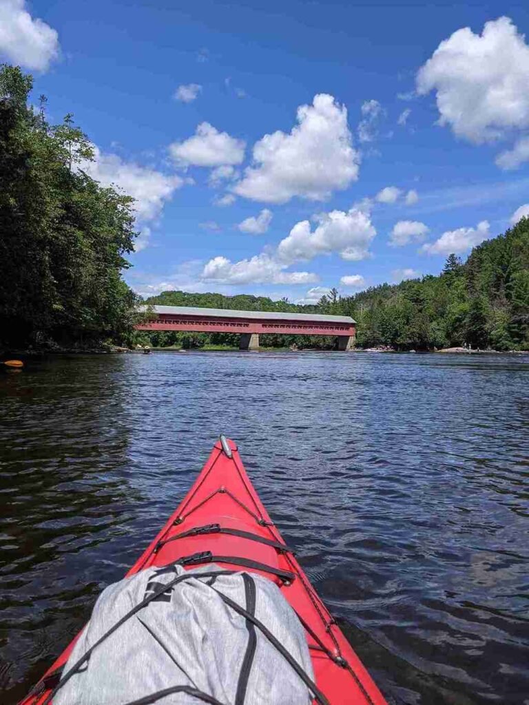 Kayaking in Gatineau River